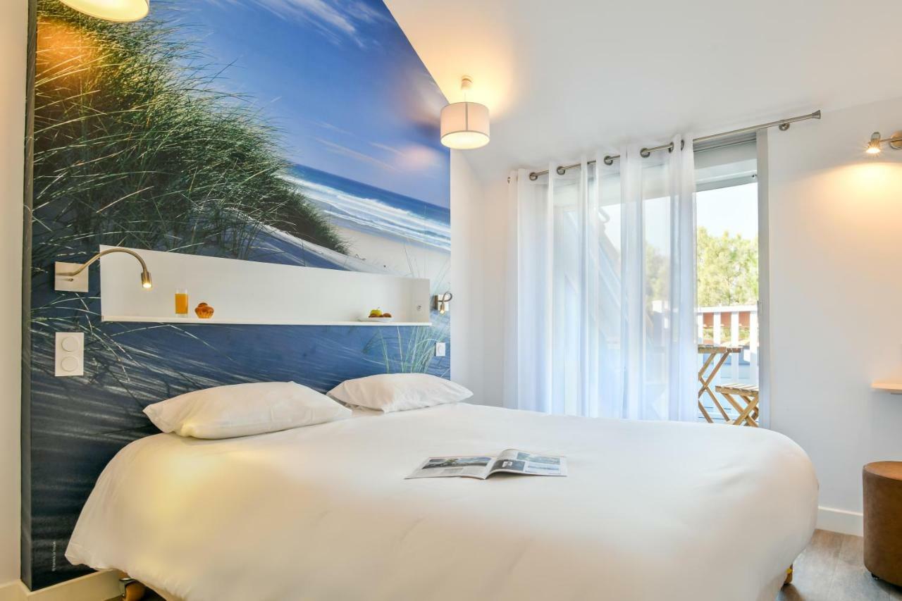 Les Vagues Hotel Restaurant ビスカロッス・プラージュ エクステリア 写真