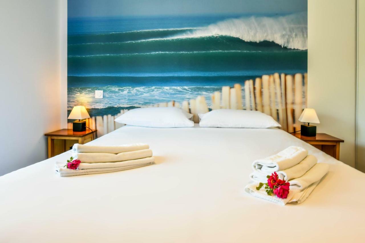 Les Vagues Hotel Restaurant ビスカロッス・プラージュ エクステリア 写真